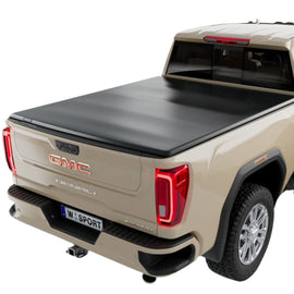 Worksport 2019-2024 GMC Sierra 1500 SC4 PRO Vinyl Full Bed Access Quick Latch Trifold Soft Tonneau Cover Tonneau Covers Worksport 