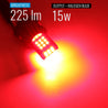 1157 F1 Style Flashing Brake 2016-Chip 24 LED Light Bulbs (Red)