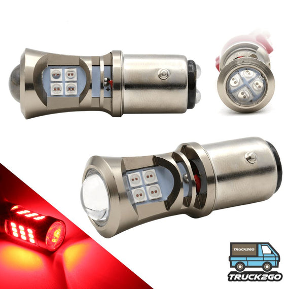 1157 Turn Signal / Brake LED Projector Light Bulbs (Red)