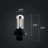 1157 Turn Signal-Daytime Running-Parking lights Dual Color Switchback Error Free LED Light Bulbs (White/Amber)