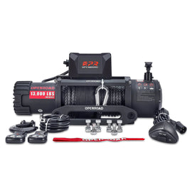 13,000 lbs winch with 2 wireless remote controllers (Synthetic Rope) - Panther Series 2S (Compatible with front bumper designed for a 12,000 lbs winch) winches OpenRoad 