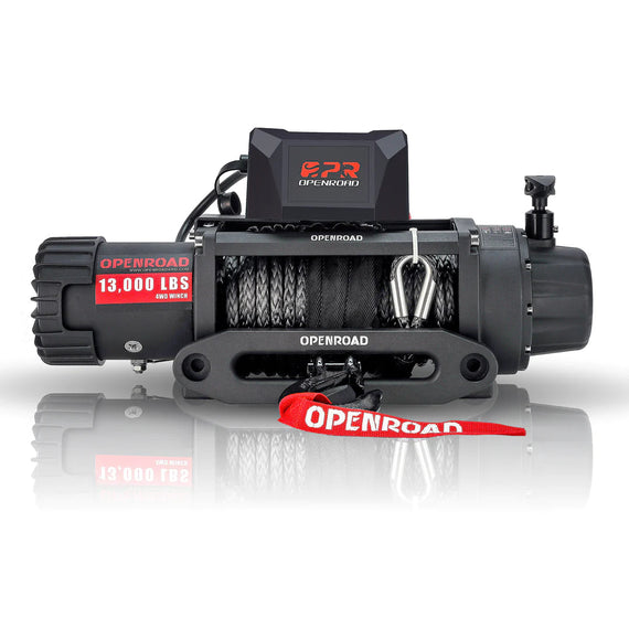 OPENRoad 13,000lbs Winch with 2 Wireless Remotes (Synthetic Rope) -Panther Series 2S Plus