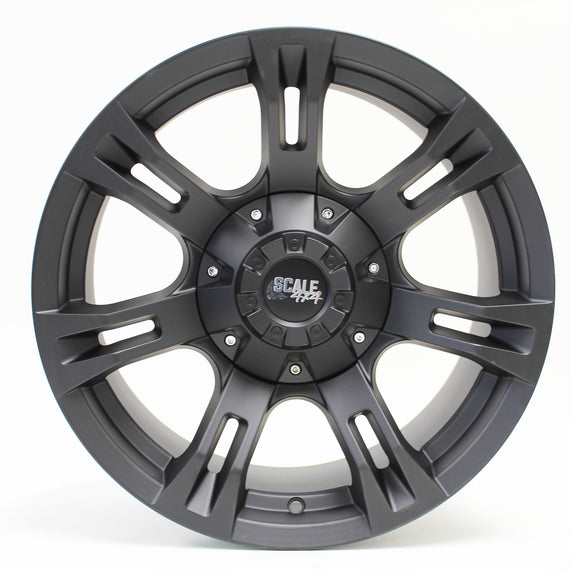 Scale4x4 17 Inch Buckshot Matte Black Wheels / 17x9 / -6 / 5x127