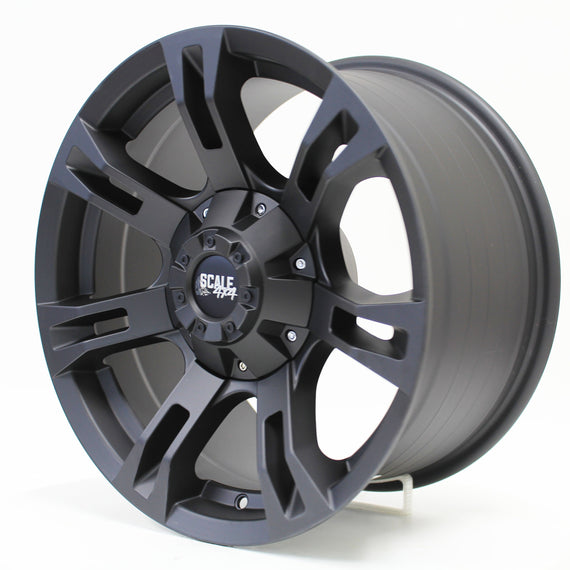 Scale4x4 17 Inch Buckshot Matte Black Wheels / 17x9 / -6 / 5x127