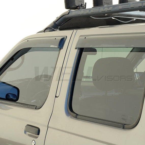 1999-2004 Nissan Frontier D22 Crew Cab Premium Series Taped-on Window Visors