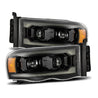 AlphaRex 2002-2005 Dodge Ram PRO-Series Halogen Projector Headlights Alpha-Black