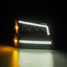 AlphaRex 2003-2006 Chevrolet Silverado (without body cladding) NOVA-Series LED Projector Headlights Black
