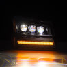 AlphaRex 2003-2006 Chevrolet Silverado (without body cladding) NOVA-Series LED Projector Headlights Black