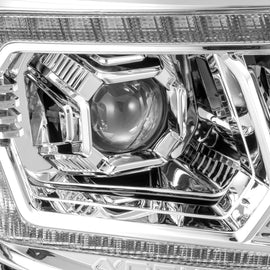 2005-2011 Toyota Tacoma LUXX-Series LED Crystal Headlights Chrome Headlights Assembly AlphaRex 