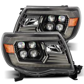 2005-2011 Toyota Tacoma NOVA-Series LED Projector Headlights Alpha-Black Headlights Assembly AlphaRex 