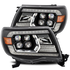 2005-2011 Toyota Tacoma NOVA-Series LED Projector Headlights Black Headlights Assembly AlphaRex 