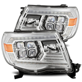 2005-2011 Toyota Tacoma NOVA-Series LED Projector Headlights Chrome Headlights Assembly AlphaRex 