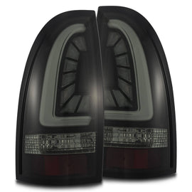 2005-2015 Toyota Tacoma PRO-Series LED Tail Lights Jet Black Headlights Assembly AlphaRex 