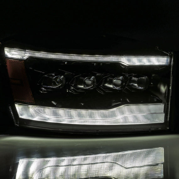 AlphaRex 2006-2008 Dodge Ram NOVA-Series LED Projector Headlights Alpha-Black