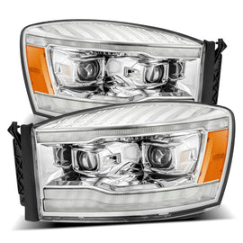 2006-2008 Dodge Ram PRO-Series Halogen Projector Headlights Chrome Headlights Assembly AlphaRex 