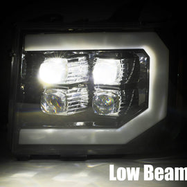 2007-2013 GMC Sierra NOVA-Series LED Projector Headlights Black Headlights Assembly AlphaRex 