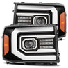 AlphaRex 2007-2013 GMC Sierra PRO-Series Halogen Projector Headlights Black