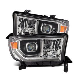 2007-2013 Toyota Tundra LUXX-Series LED Projector Headlights Chrome (With Level Adjuster) Headlights Assembly AlphaRex 