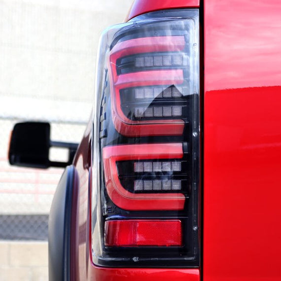 AlphaRex 2007-2013 Toyota Tundra LUXX-Series LED Tail Lights Black-Red