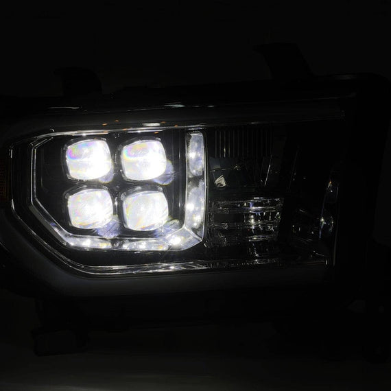 AlphaRex 2007-2013 Toyota Tundra NOVA-Series LED Projector Headlights Black (With Level Adjuster)