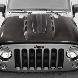 2007-2018 Jeep Wrangler JK Avenger Carbon Fiber Hood Truck2go 