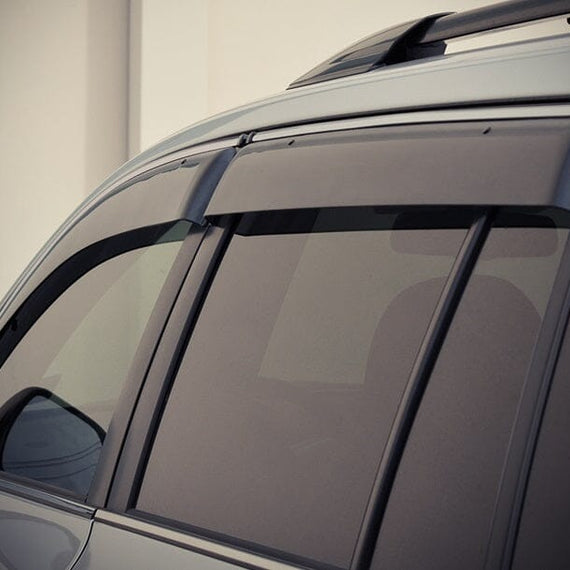 2008-2013 Toyota Highlander Premium Series Taped-on Window Visors (Chrome Trim)
