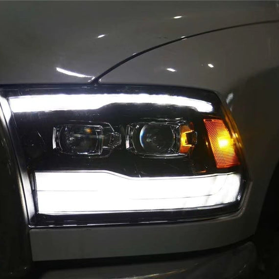 AlphaRex 2009-2018 Ram Truck LUXX-Series LED Projector Headlights Black