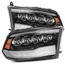 2009-2018 Ram Truck NOVA-Series LED Projector Headlights Jet Black Headlights Assembly AlphaRex 