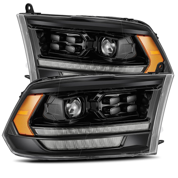 AlphaRex 2009-2018 Ram Truck PRO-Series (5th Gen 2500 Style) Projector Headlights Alpha-Black