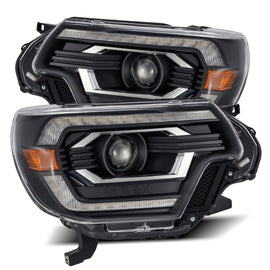 2012-2015 Toyota Tacoma LUXX-Series LED Projector Headlights Black Headlights Assembly AlphaRex 