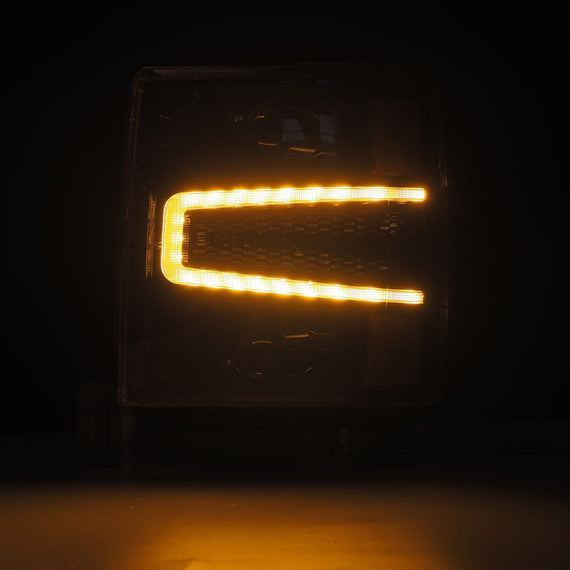 AlphaRex 2014-2015 Chevrolet Silverado LUXX-Series LED Projector Headlights Alpha-Black