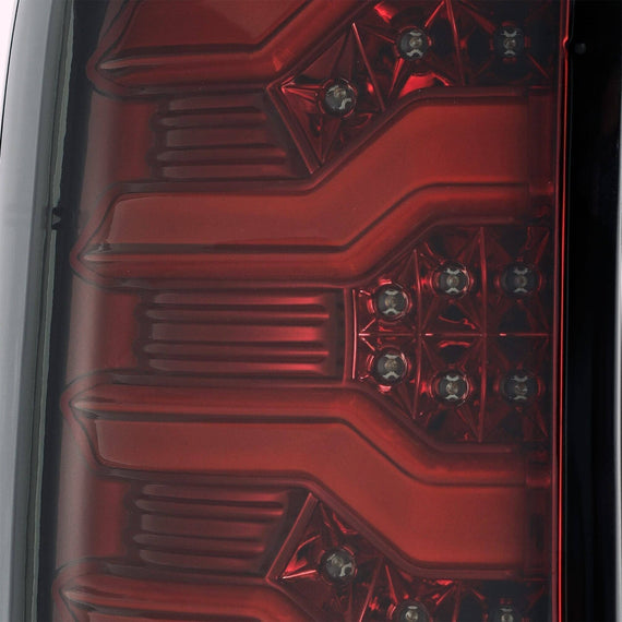 AlphaRex 2014-2018 Chevrolet Silverado 1500 PRO-Series LED Tail Lights Red Smoke