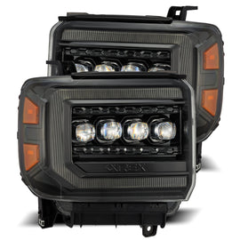 2014-2018 GMC Sierra NOVA-Series LED Projector Headlights Alpha-Black Headlights Assembly AlphaRex 