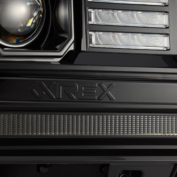 AlphaRex 2014-2018 GMC Sierra PRO-Series Halogen Projector Headlights Alpha-Black