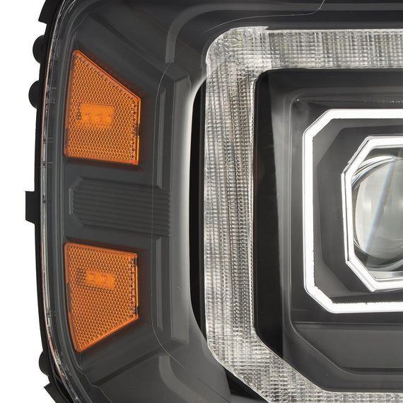 AlphaRex 2014-2018 GMC Sierra PRO-Series Halogen Projector Headlights Black