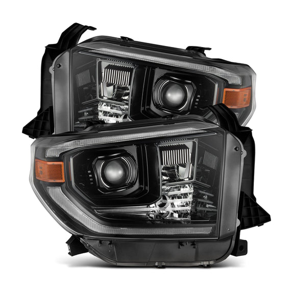 AlphaRex 2014-2021 Toyota Tundra LUXX-Series LED Projector Headlights Alpha-Black