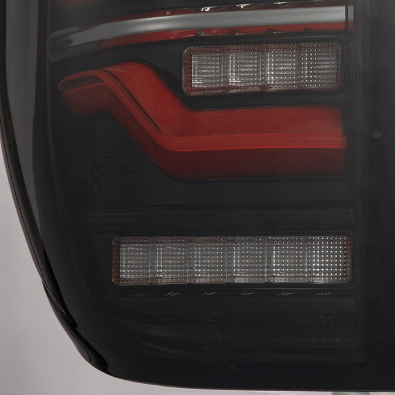 AlphaRex 2014-2021 Toyota Tundra LUXX-Series LED Tail Lights Black-Red