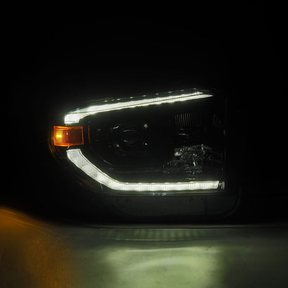 AlphaRex 2014-2021 Toyota Tundra MK II PRO-Series Halogen Projector Headlights Black