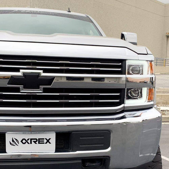 AlphaRex 2015-2019 Chevrolet Silverado 2500HD/3500HD PRO-Series Halogen Projector Headlights Chrome