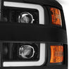 AlphaRex 2015-2019 Chevrolet Silverado 2500HD/3500HD PRO-Series Halogen Projector Headlights Jet Black