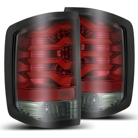 AlphaRex 2015-2019 Silverado 2500HD/3500HD PRO-Series LED Tail Lights Red Smoke