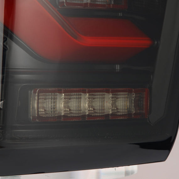AlphaRex 2016-2023 Toyota Tacoma LUXX-Series LED Tail Lights Black-Red