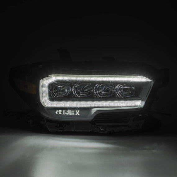 AlphaRex 2016-2023 Toyota Tacoma NOVA-Series LED Projector Headlights Alpha-Black