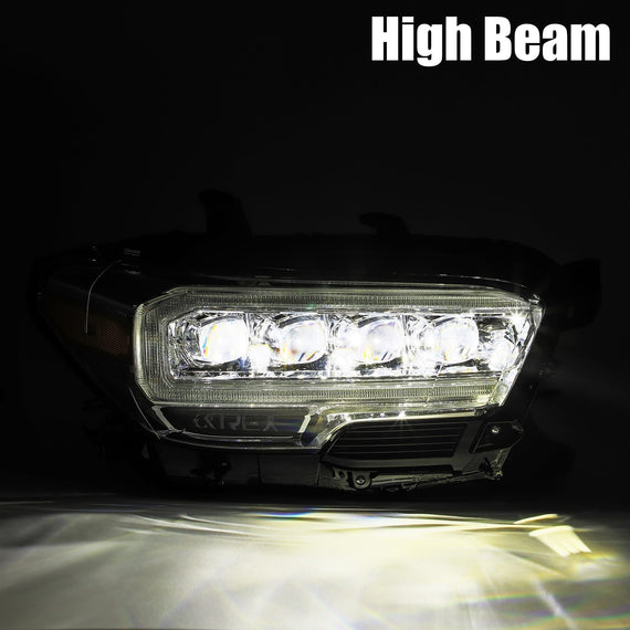 AlphaRex 2016-2023 Toyota Tacoma NOVA-Series LED Projector Headlights Black