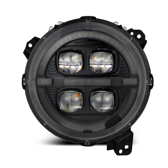 AlphaRex 2018-2023 JEEP Gladiator JT NOVA-Series LED Projector Headlights Alpha-black