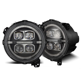 2018-2023 JEEP Gladiator JT NOVA-Series LED Projector Headlights Black Headlights Assembly AlphaRex 