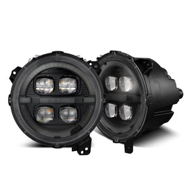 2018-2023 JEEP Wrangler JL NOVA-Series LED Projector Headlights Alpha-black Headlights Assembly AlphaRex 