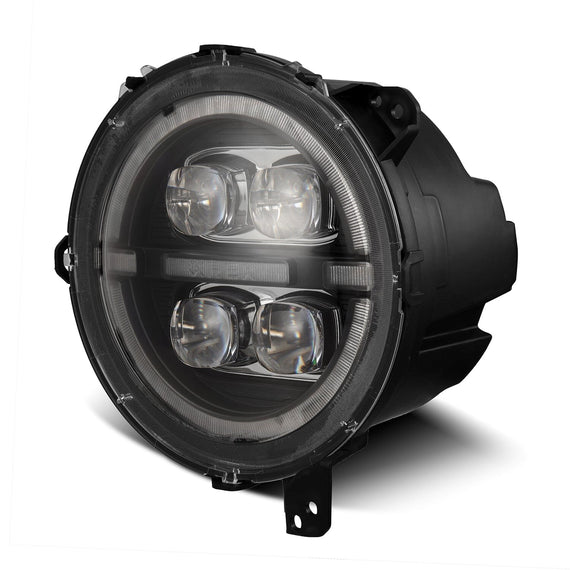 AlphaRex 2018-2023 JEEP Wrangler JL NOVA-Series LED Projector Headlights Black