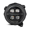 AlphaRex 2018-2024 JEEP Wrangler JL NOVA-Series LED Projector Headlights Alpha-black