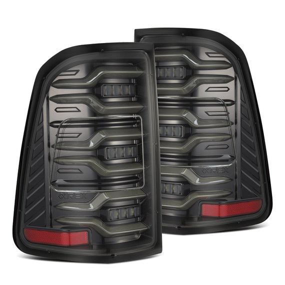 AlphaRex 2019-2024 Ram 1500 LUXX-Series LED Tail Lights Alpha-Black